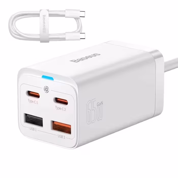 شارژر رومیزی باسئوس مدل Desktop Fast 65W به همراه کابل USB-C