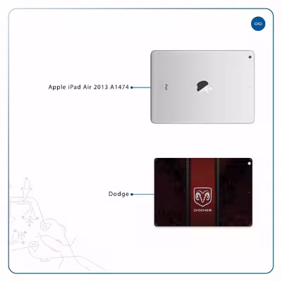 برچسب پوششی ماهوت مدل Dodge مناسب برای تبلت اپل iPad Air 2013 A1474