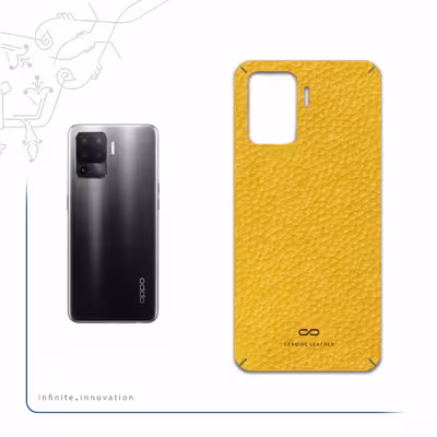 برچسب پوششی ماهوت مدل Mustard-Leather مناسب برای گوشی موبایل اپو A94 4G