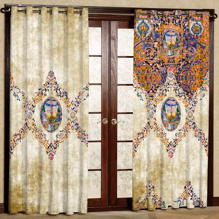 پرده مدل مخمل پانچی کد 3001 سایز 200x140 سانتی متر