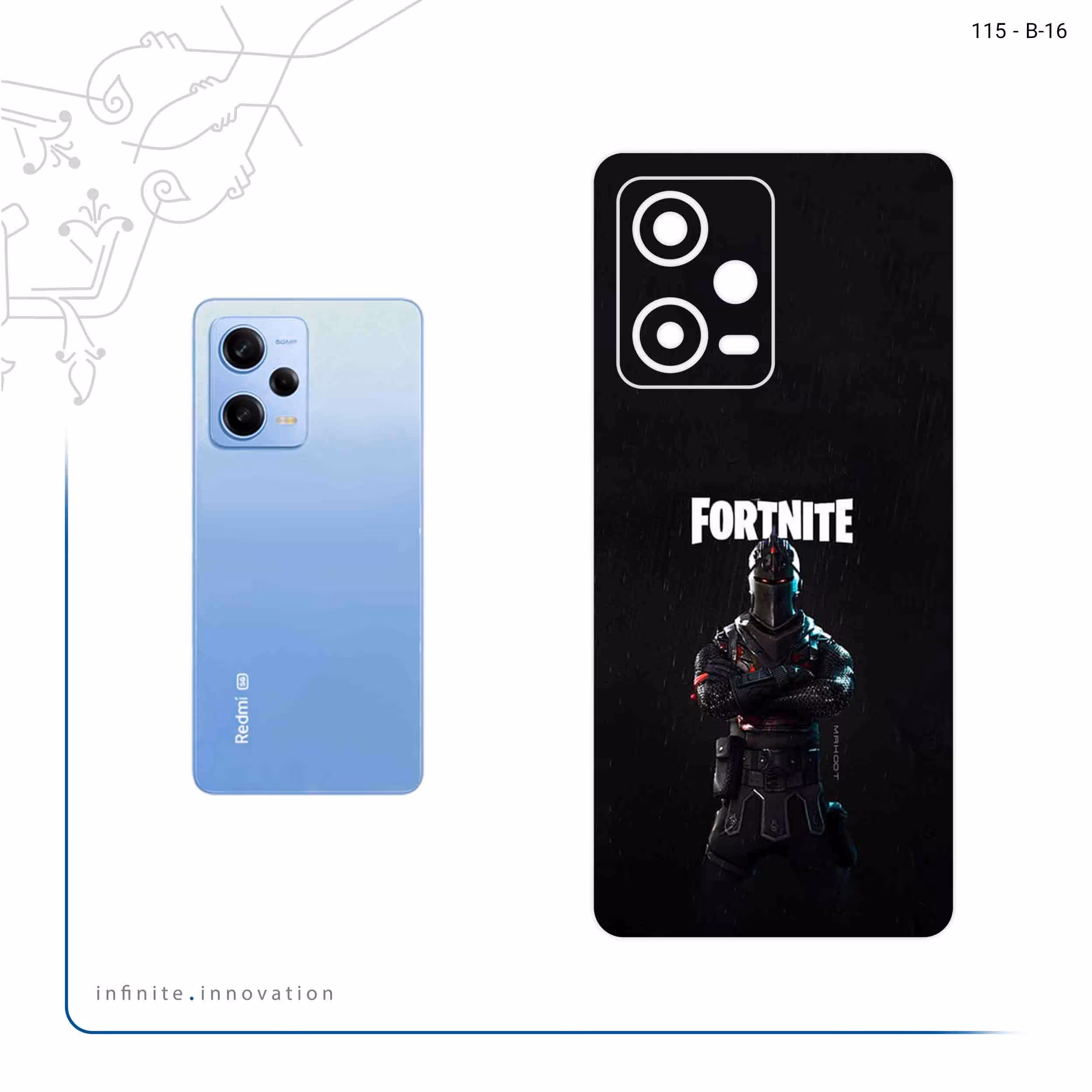 برچسب پوششی ماهوت مدل FORTNITE مناسب برای گوشی موبایل شیائومی Redmi Note 12 Pro