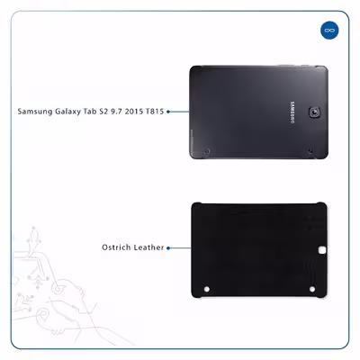 برچسب پوششی ماهوت مدل Ostrich-Leather مناسب برای تبلت سامسونگ Galaxy Tab S2 9.7 2015 T815