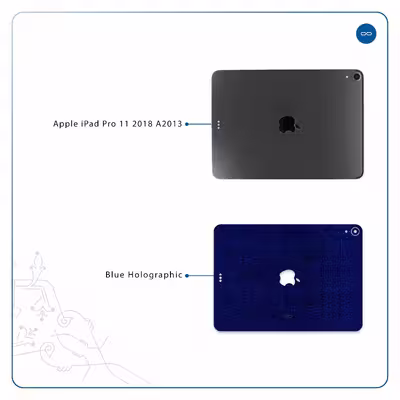 برچسب پوششی ماهوت مدل Blue-Holographic مناسب برای تبلت اپل iPad Pro 11 2018 A2013