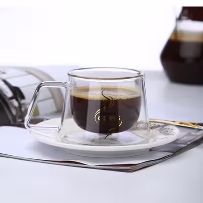 فنجان مدل دوجداره کد 151 بسته 2 عددی 