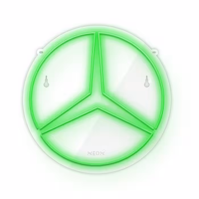 چراغ دیواری نئون دیزاین طرح Benz_GR