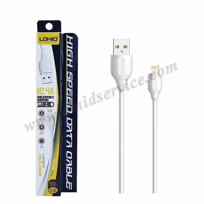 کابل شارژر پاور بانکی لایتنینگ الدینو مدل Ldnio LS38