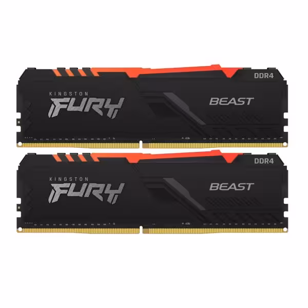 رم کینگستون KingSton FURY Beast RGB 32GB Dual DDR4 3600MHz CL18 Single Channel (اصلی)