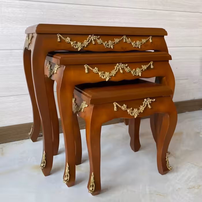 میز عسلی شیک قهوه ای برنزکوب