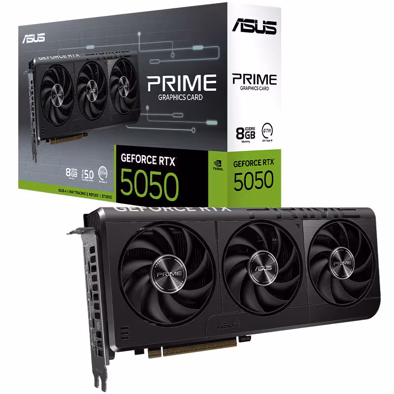 کارت گرافیک ایسوس مدل Prime GeForce RTX 5050 با ظرفیت 8 گیگابایت GDDR6