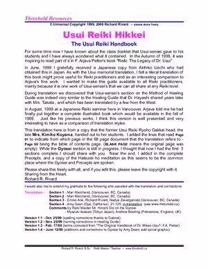 خرید و دانلود نسخه کامل کتاب Usui Reiki Hikkei. The Usui Reiki Handbook (ang.)