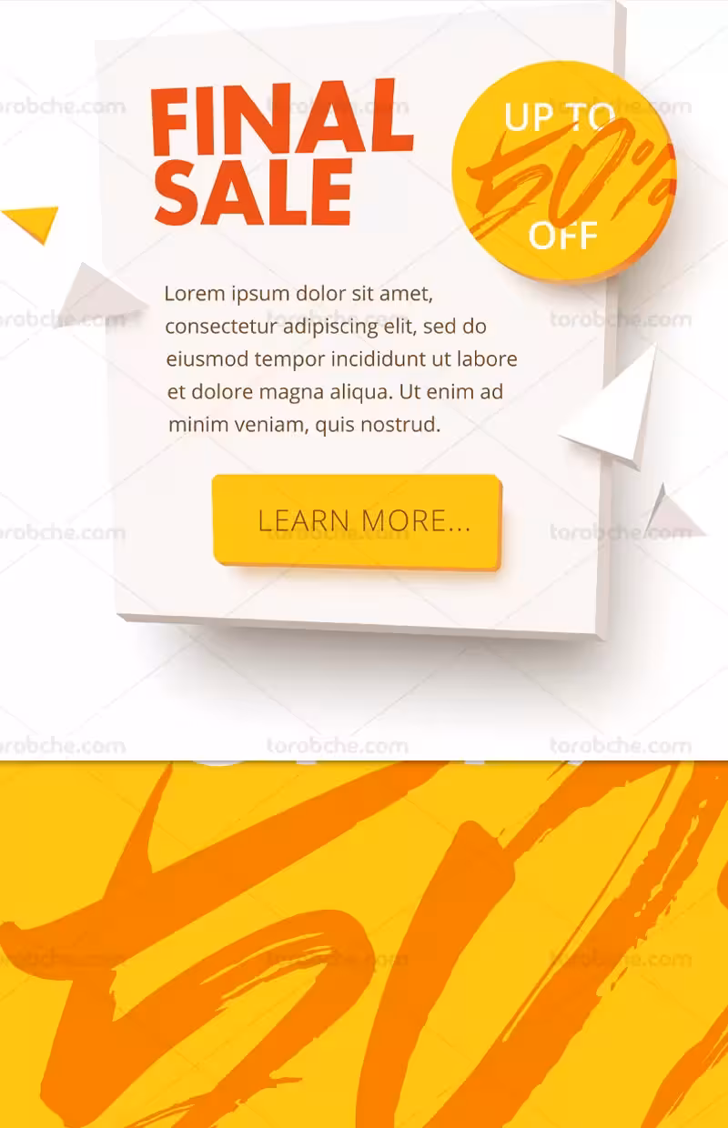 وکتور بروشور فروش نهایی | گرافیک با طعم تربچه