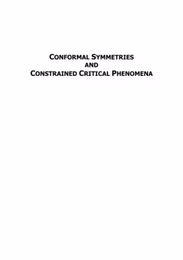 خرید و دانلود نسخه کامل کتاب Conformal symmetries and constrained critical phenomena