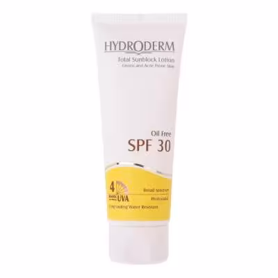 لوسیون ضد آفتاب هیدرودرم سری فاقد چربی SPF30، حجم 75 میلی‌لیتر