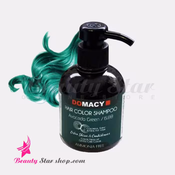 شامپو رنگساژ سبز آووکادو دوماسی شماره 6.88 حجم 300 میلی لیتر