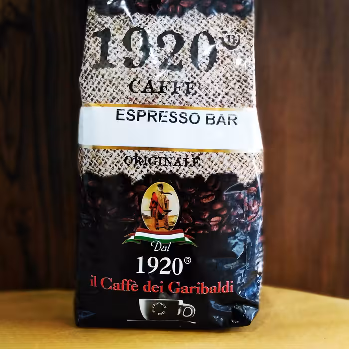دانه قهوه گریبالدی اسپرسو بار - 20عربیکا و 80روبوستا - رست دارک - 1کیلویی
