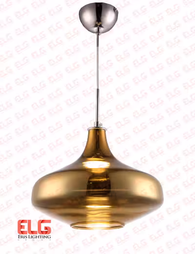 چراغ آویز شیشه طلایی مدل EL-141884GD