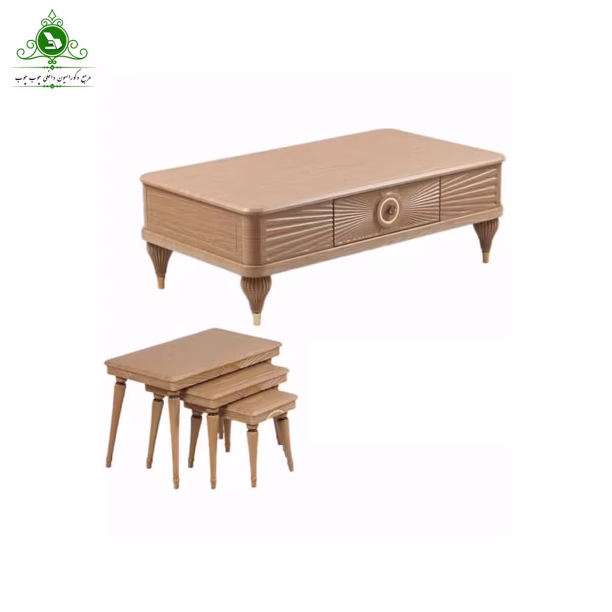 میز جلو مبلی عسلی MDF مدل خورشیدی