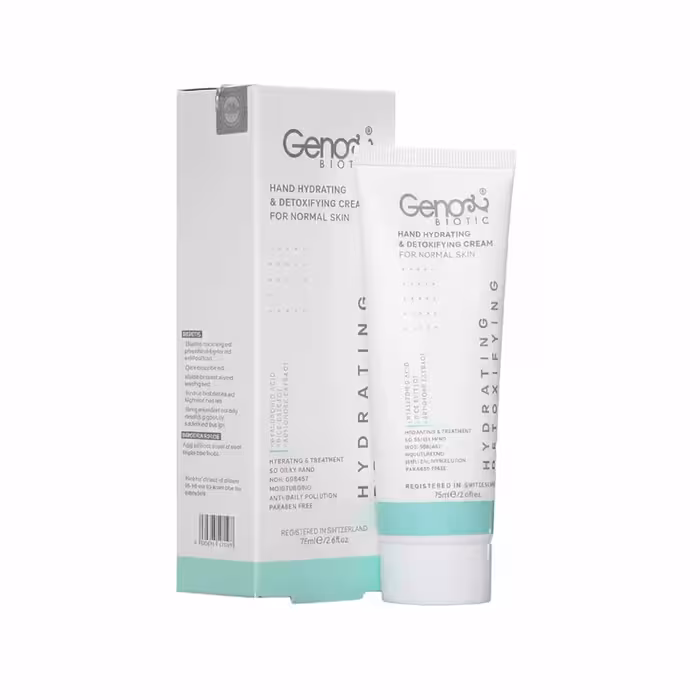 کرم رطوبت رسان دست پوست چرب ژنو بایوتیک 75 میل | Geno Biotic Detoxifying Hand Cream for Normal & Oily Skin