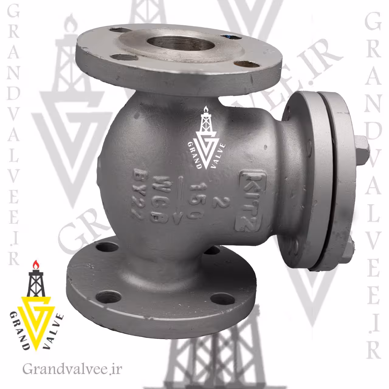 کد:1049 شیر یکطرفه "5 اینچ کلاس 150 فولاد ریخته گری درچه ای