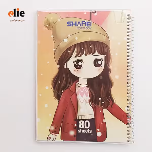 دفتر سیمی 80 برگ مجلد شفیعی طرح Fall girl
