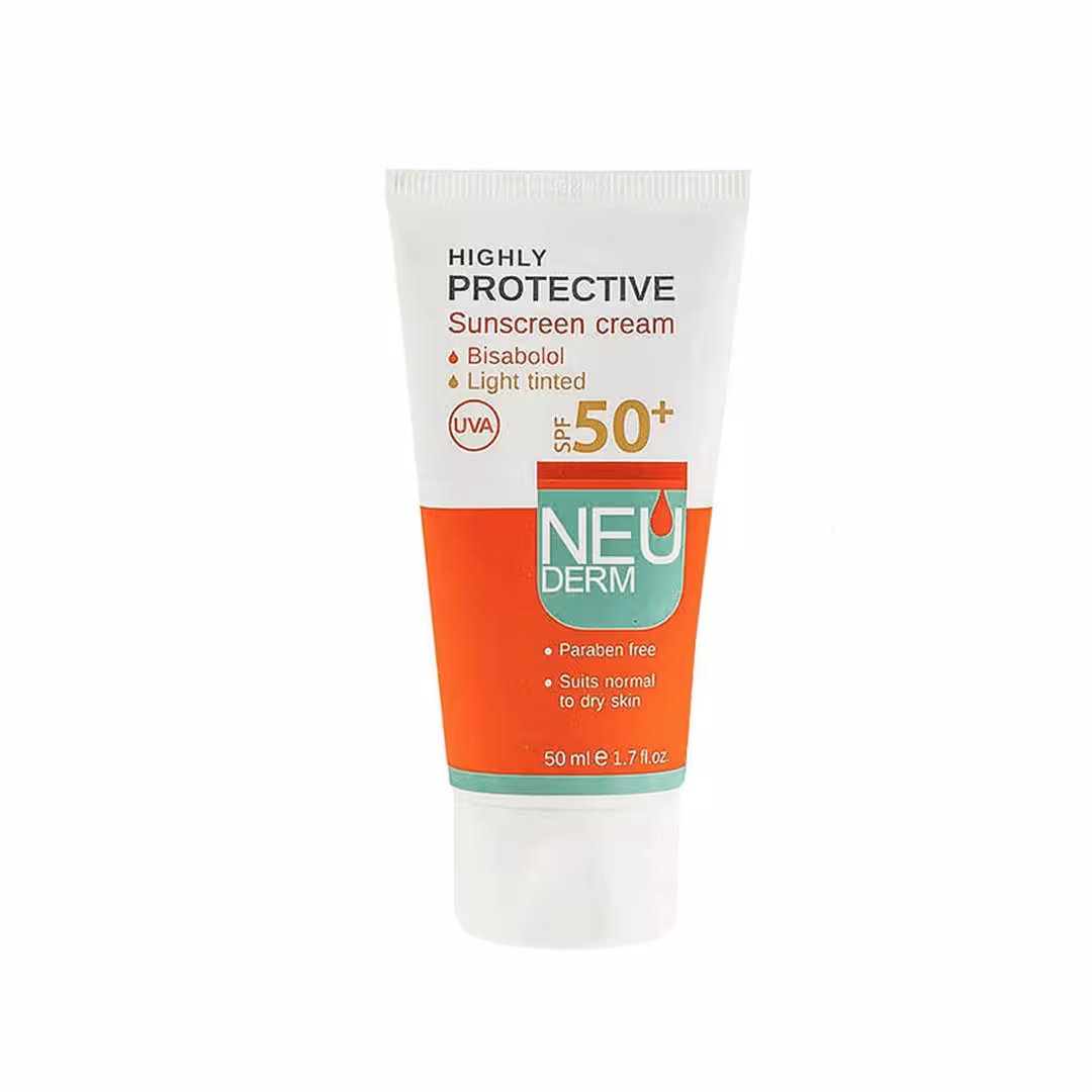 ضد آفتاب رنگی SPF50 نئودرم روشن پوست خشک (50 میل)