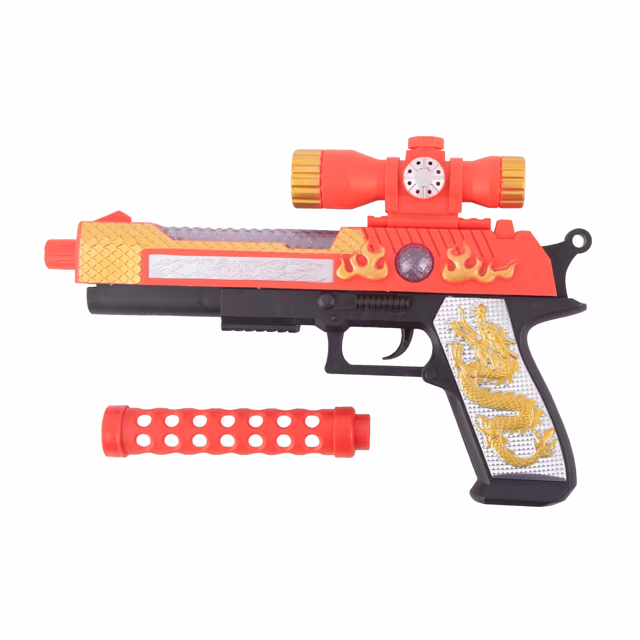 تفنگ اسباب بازی مدل دوربین دار طرح اژدها کد 870