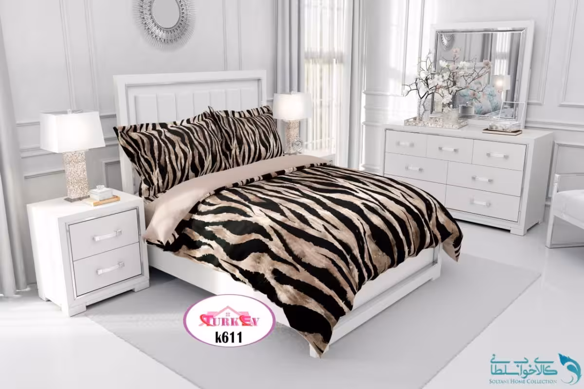 روتختی طرح ببری دونفره برند Turkev کد K611
