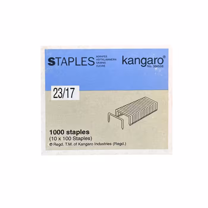 سوزن منگنه کانگرو سایز 23/17بسته 1000 عددی