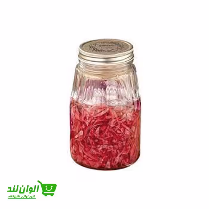 بانکه شیشه ای لیمون 1.5 لیتر مدل درب فلزی کد 38005