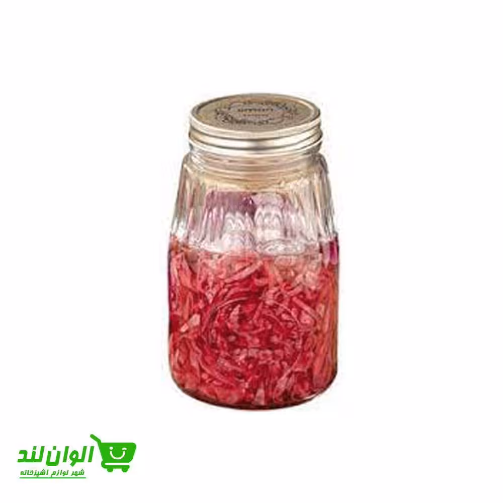 بانکه شیشه ای لیمون 1.5 لیتر مدل درب فلزی کد 38005