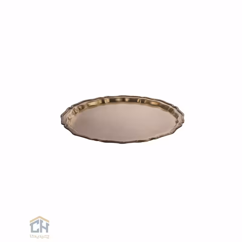 سینی برنجی گرد بزرگ گلدکیش مدل GK892224