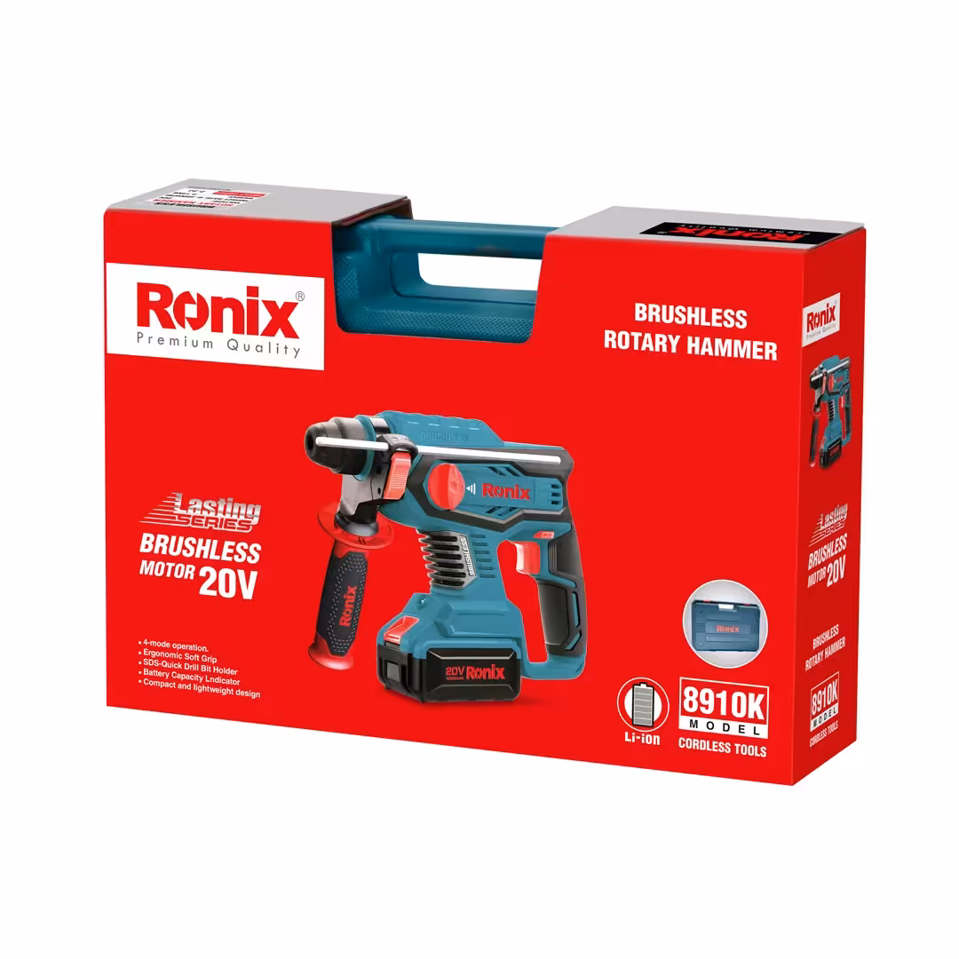 کیت بتن کن شارژی براشلس 20 ولت رونیکس 8910k
