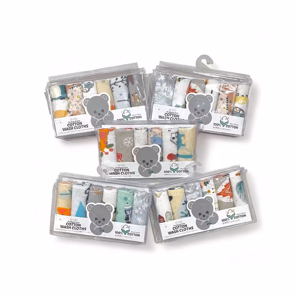 دستمال نخی 6 عددی بیبی فورلایف BABY4LIFE