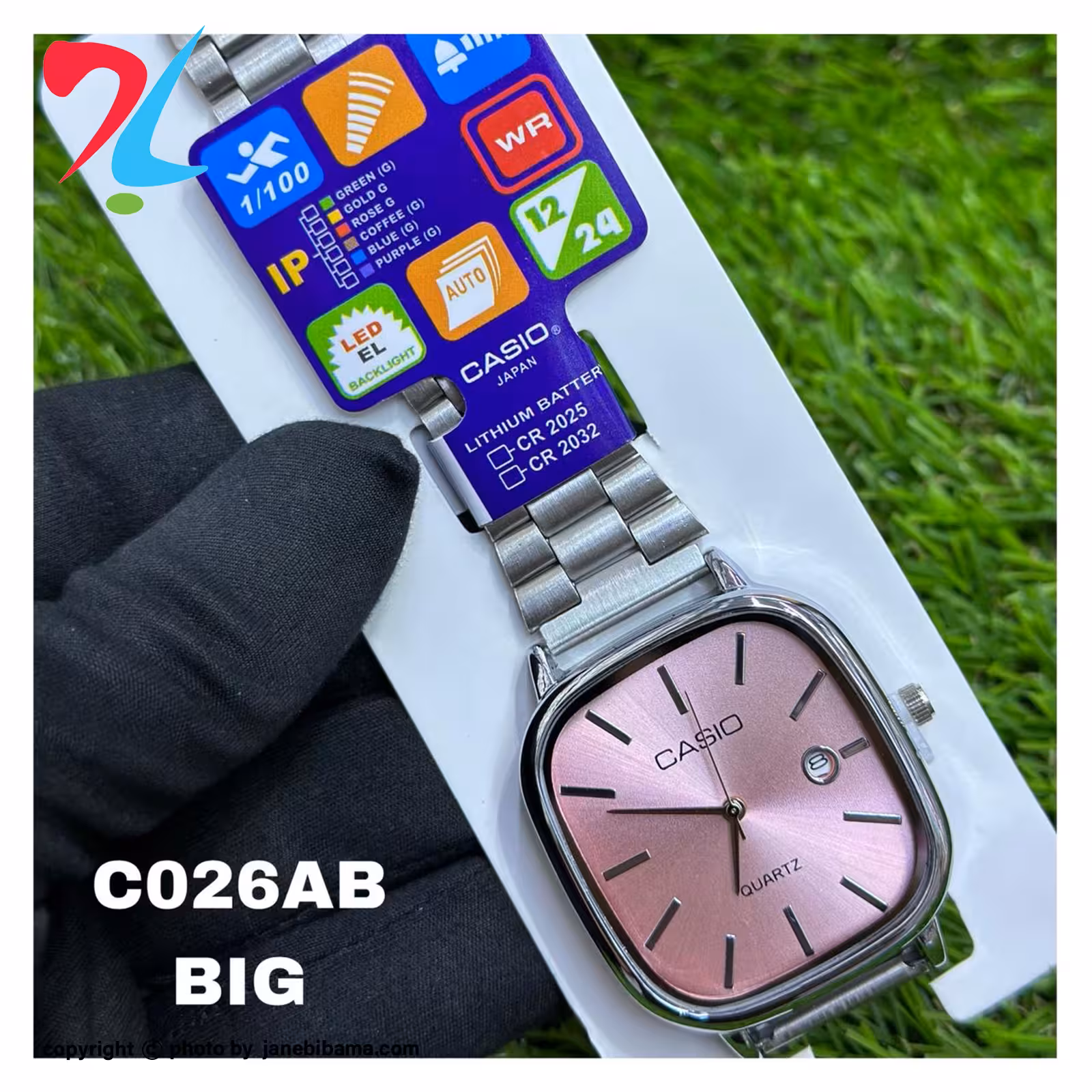 ساعت مچی کاسیو مدل 3298 بند استیل - داخل صورتی