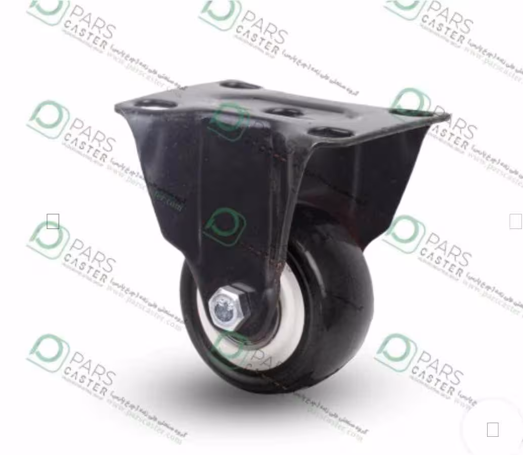چرخ پایه مشکی چرخ مشکی ثابت پارس قطر 40