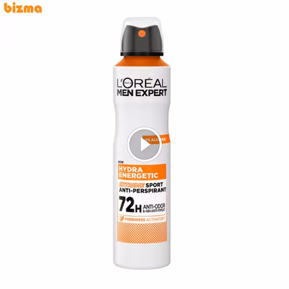 اسپری ضد تعریق مردانه لورآل مدل Men Expert Hydra Energetic حجم 250 میلی لیتر