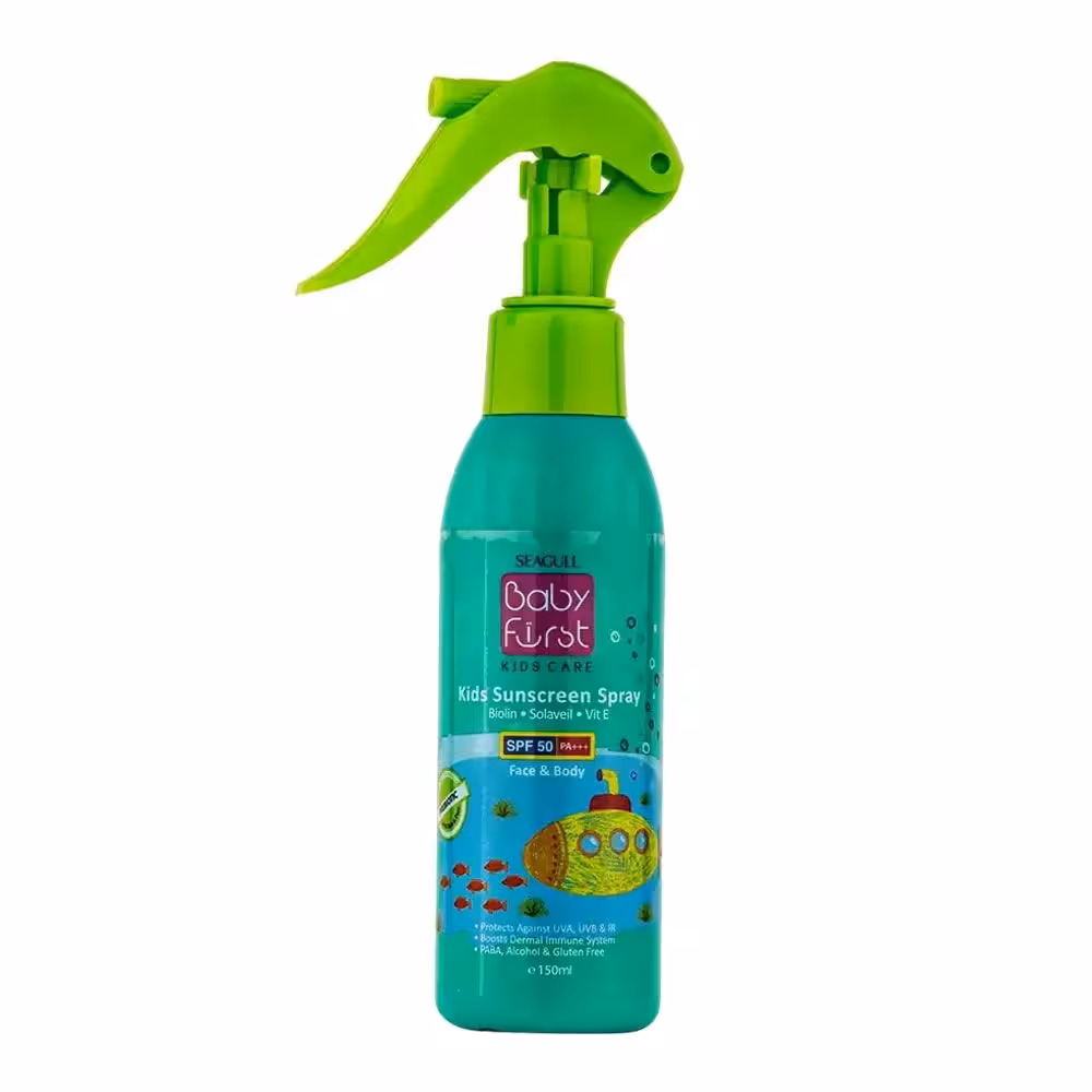 اسپری ضد آفتاب SPF 50 کودکان پسرانه 150 گرمی بیبی فرست