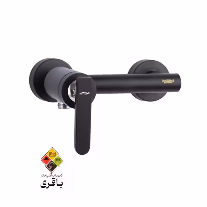 شیر توالت راسان مدل فلورا مشکی