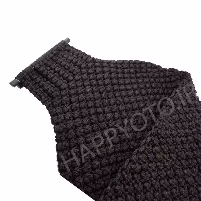 پشتی عرقگیر دست بافت خودرو سایز بزرگ (رنگ طوسی) پک 2 عددی