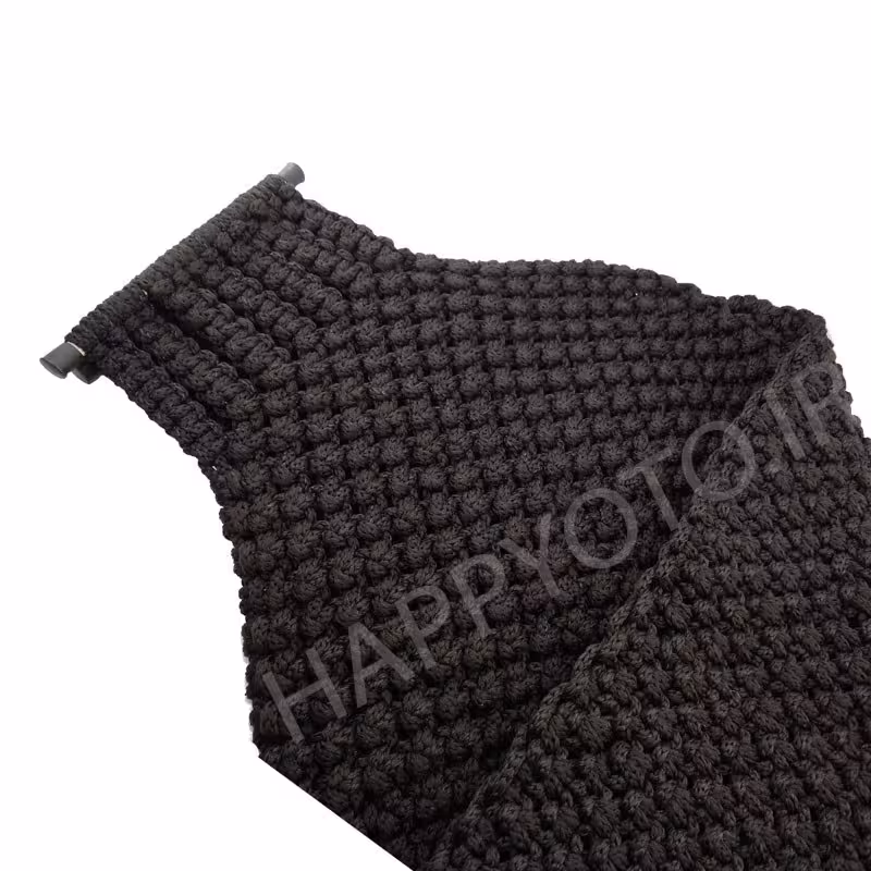 پشتی عرقگیر دست بافت خودرو سایز بزرگ (رنگ طوسی) پک 2 عددی