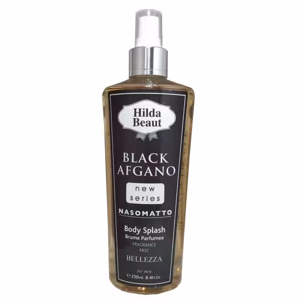 بادی اسپلش هیلدا بیوت بلک افغانو Hilda Beaut BLACK Afgano Body Splash حجم 250 میلی لیتر
