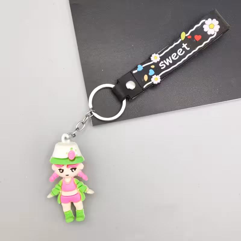 جاکلیدی سیلیکونی مدل دختر کلاه دار