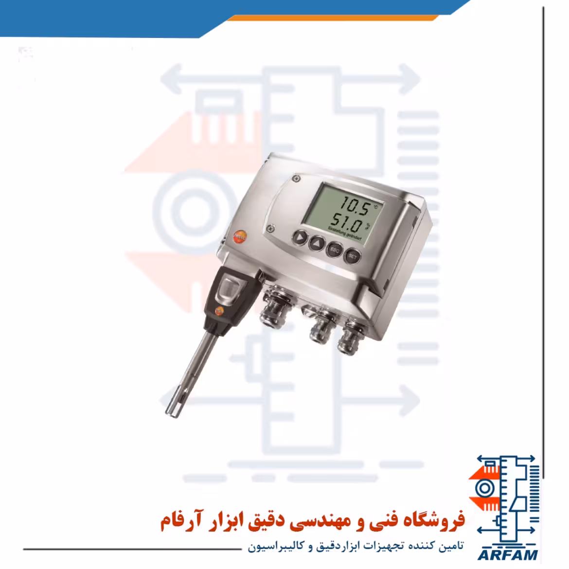ترنسمیتر دما و رطوبت با خروجی رله و انالوگ تستو TESTO 6681