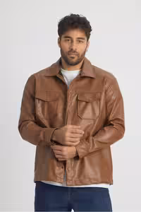 کاپشن چرم AF-K58543LNS - 7293