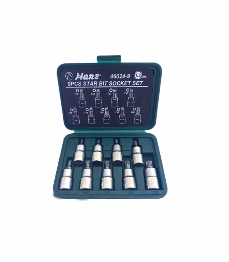 جعبه بکس 9 پارچه آلن بکسی ستاره ای T هنس درایو 1/2 مدل 46024 تایوان