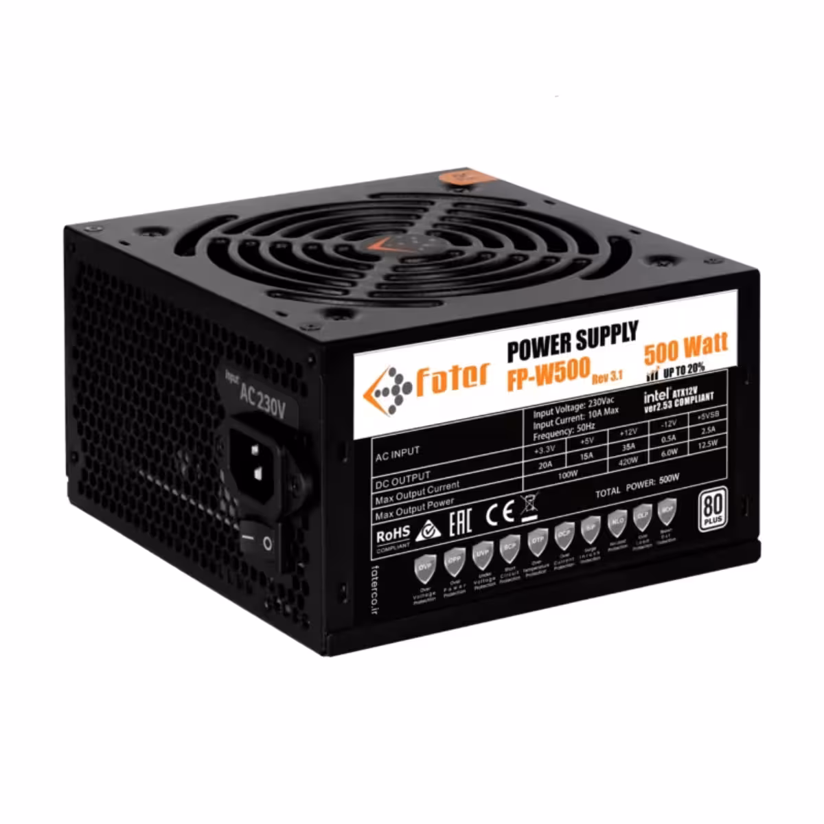 قیمت پاور فاطر 500 وات مدل FP-W500 80Plus