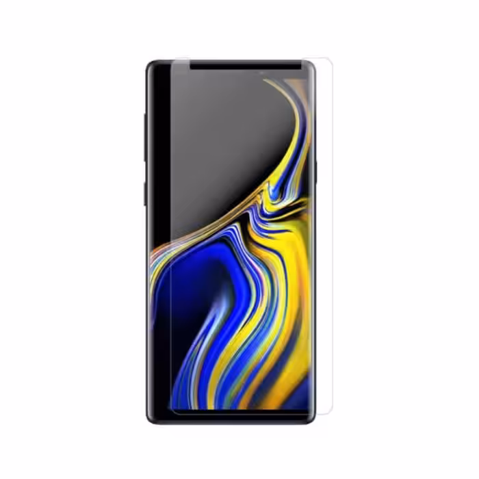 بهترین گلس گوشی سامسونگ نوت 9 محافظ صفحه نمایش شیشه ای سامسونگ نوت نه تمام صفحه Note 9 با پوشش کامل مدل یو وی UV Nano Glass For Samsung Galaxy Note9 / Note 9