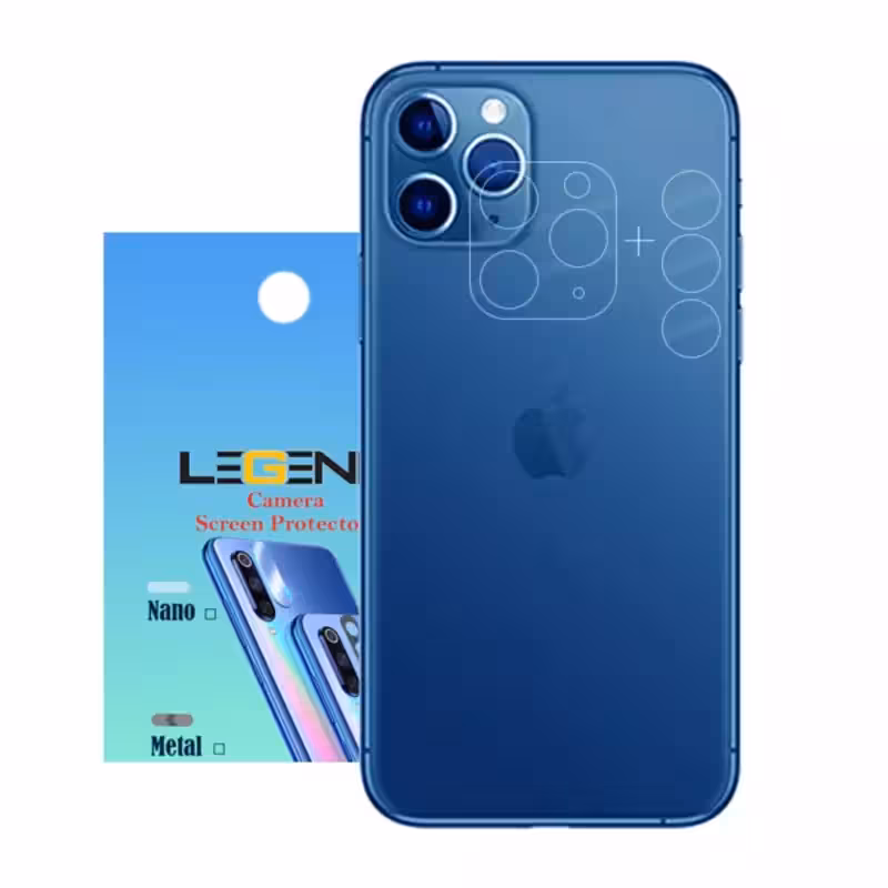 محافظ لنز دوربین لجند مدل نانو گلس مناسب برای موبایل اپل iPhone 11 Pro Max