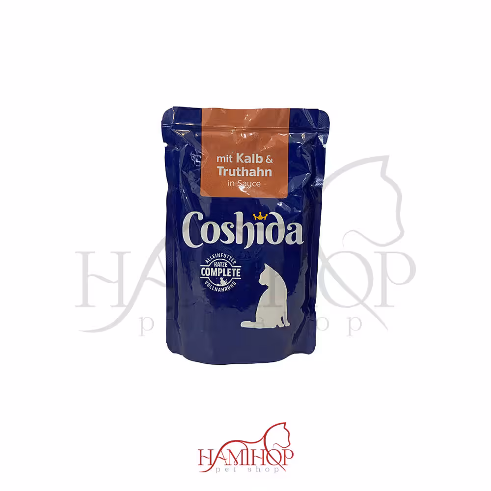 پوچ گربه برند کوشیدا Coshida Pouch Veal &Turkey وزن 100 گرم