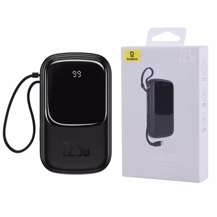 پاور بانک فست شارژ باسئوس Qpow Pro P10067100112 22.5W ظرفیت 10000 میلی آمپر ساعت